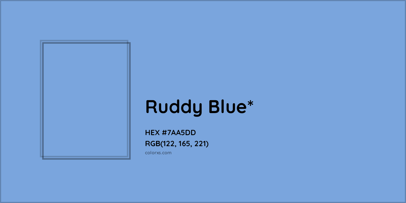 HEX #7AA5DD Color Name, Color Code, Palettes, Similar Paints, Images
