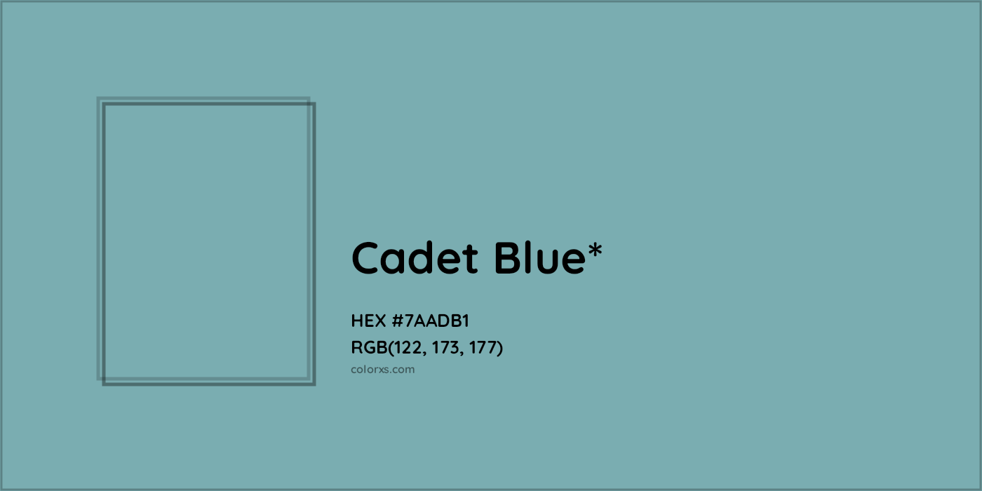 HEX #7AADB1 Color Name, Color Code, Palettes, Similar Paints, Images