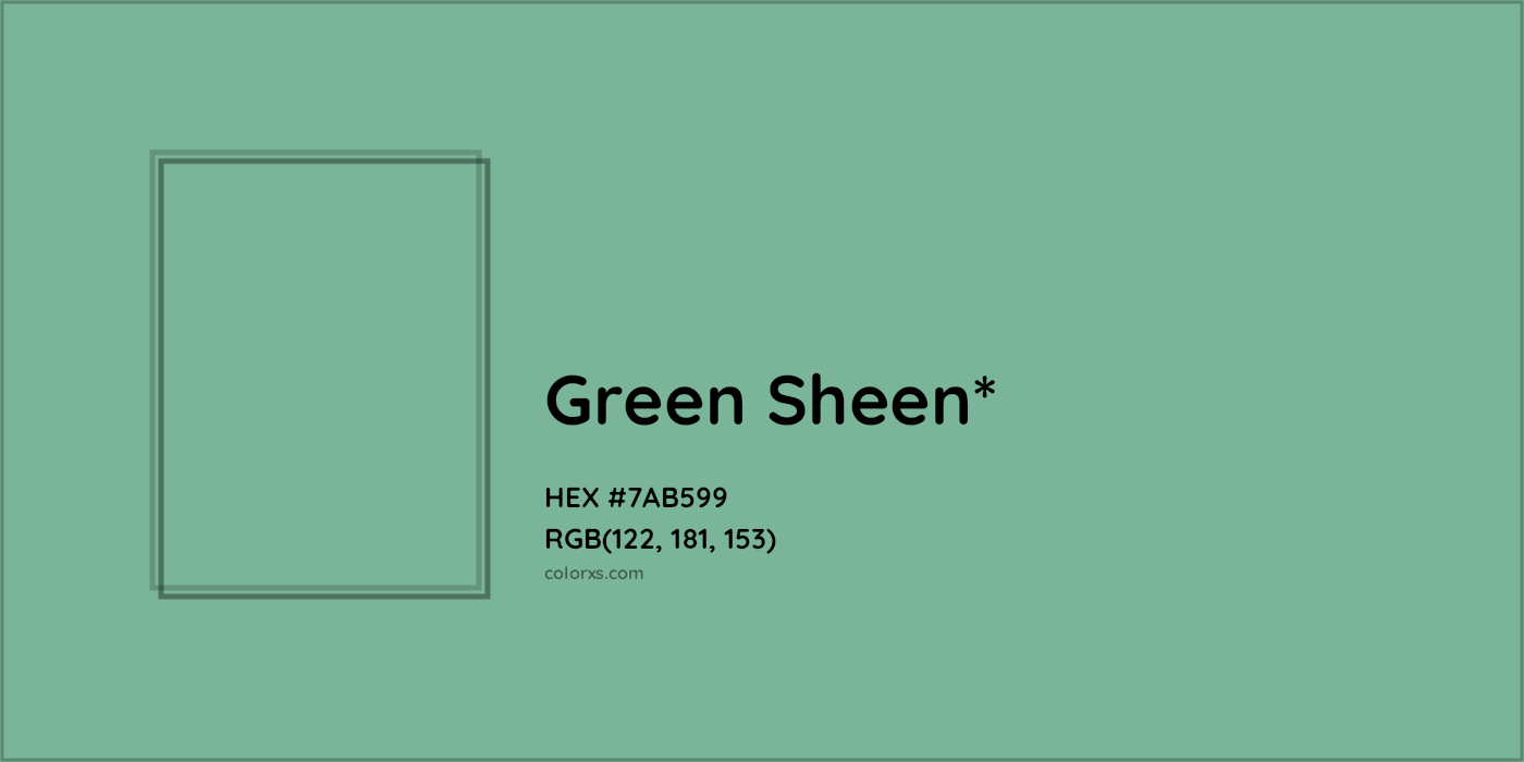 HEX #7AB599 Color Name, Color Code, Palettes, Similar Paints, Images