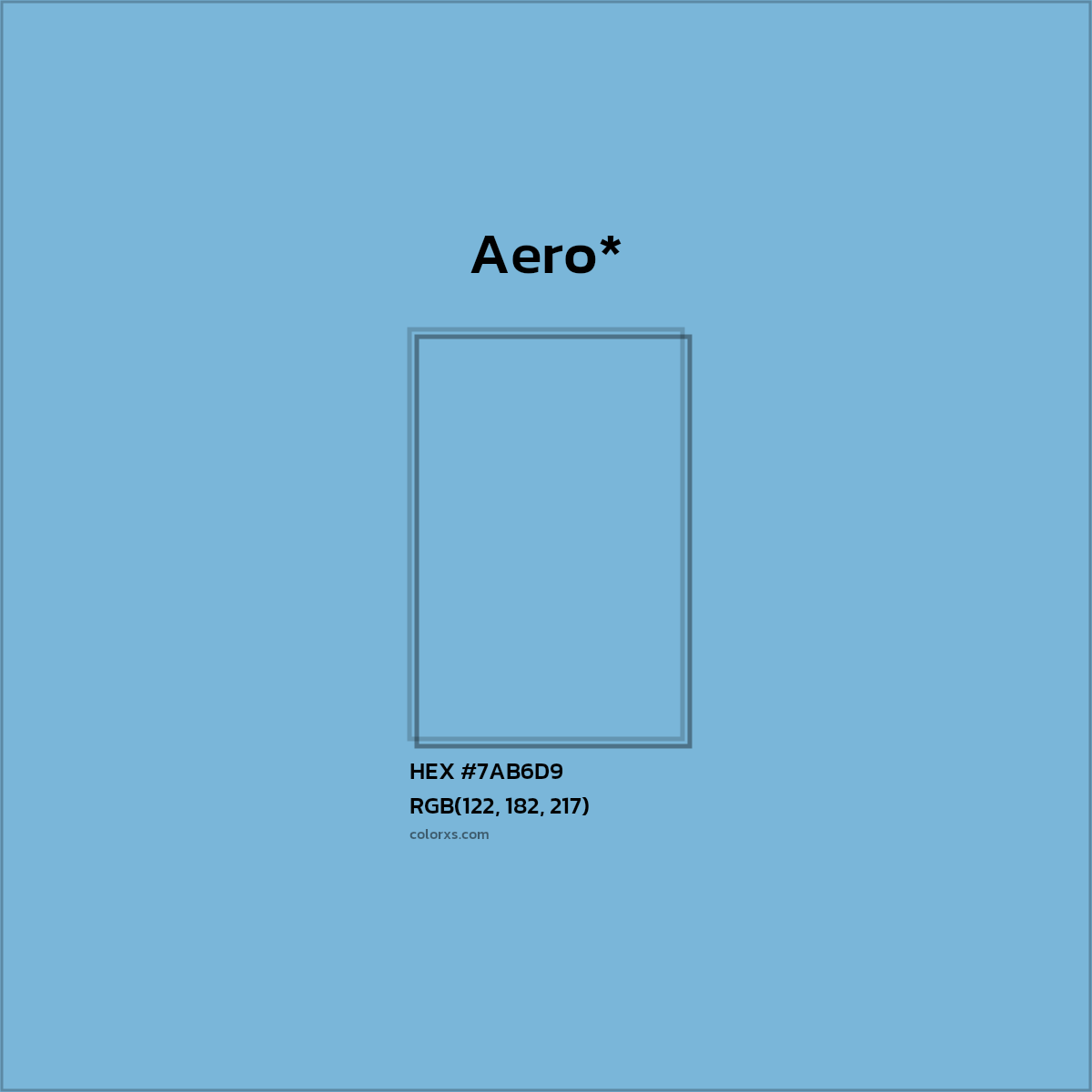 HEX #7AB6D9 Color Name, Color Code, Palettes, Similar Paints, Images