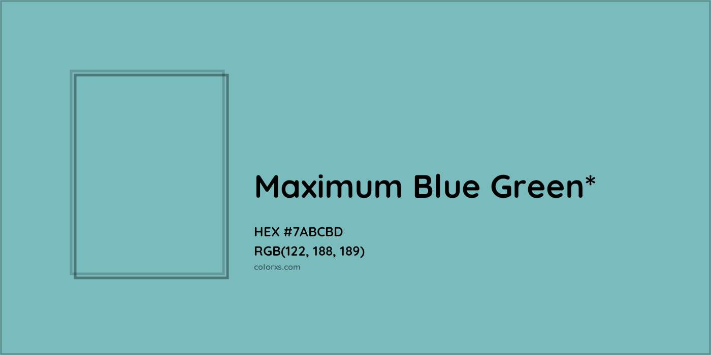 HEX #7ABCBD Color Name, Color Code, Palettes, Similar Paints, Images