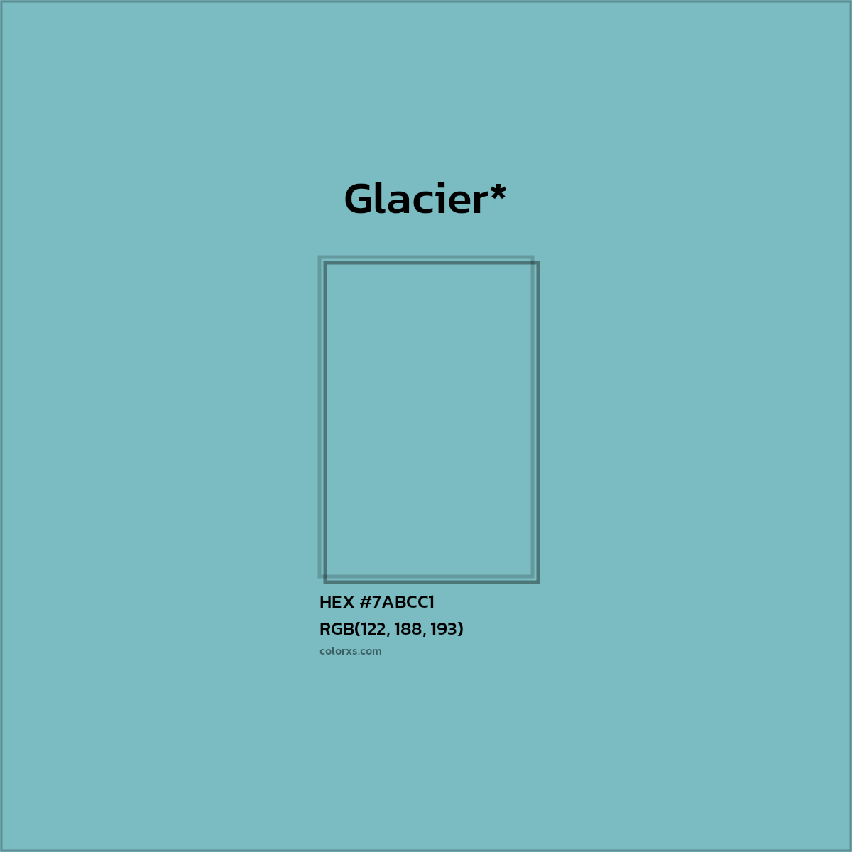 HEX #7ABCC1 Color Name, Color Code, Palettes, Similar Paints, Images