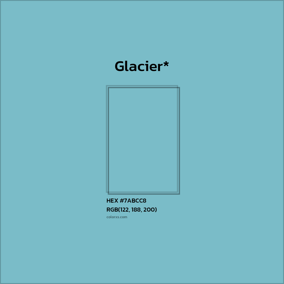 HEX #7ABCC8 Color Name, Color Code, Palettes, Similar Paints, Images