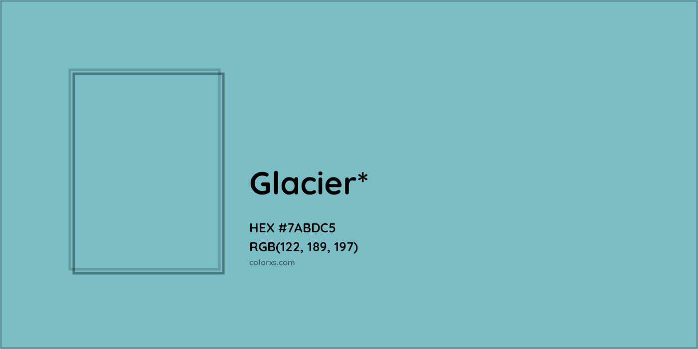 HEX #7ABDC5 Color Name, Color Code, Palettes, Similar Paints, Images