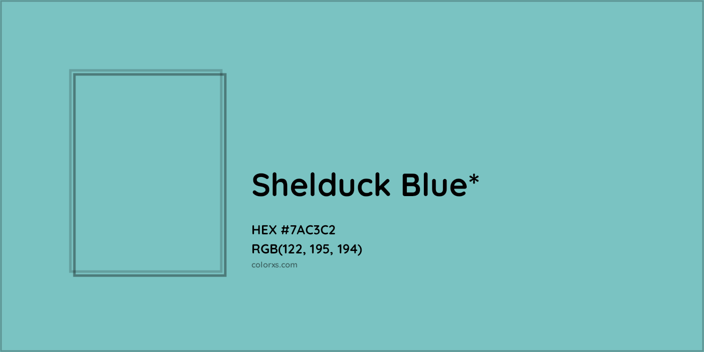 HEX #7AC3C2 Color Name, Color Code, Palettes, Similar Paints, Images