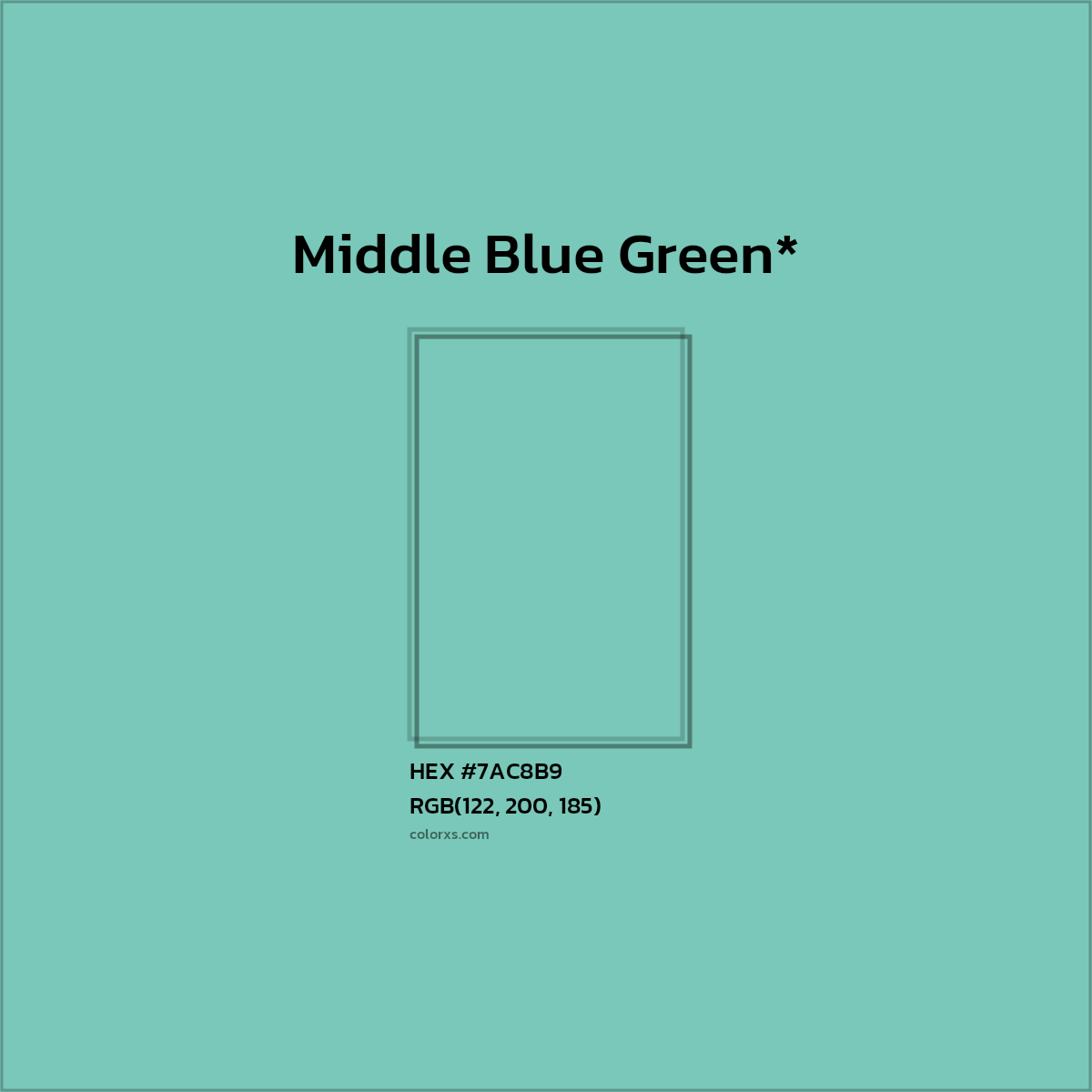 HEX #7AC8B9 Color Name, Color Code, Palettes, Similar Paints, Images