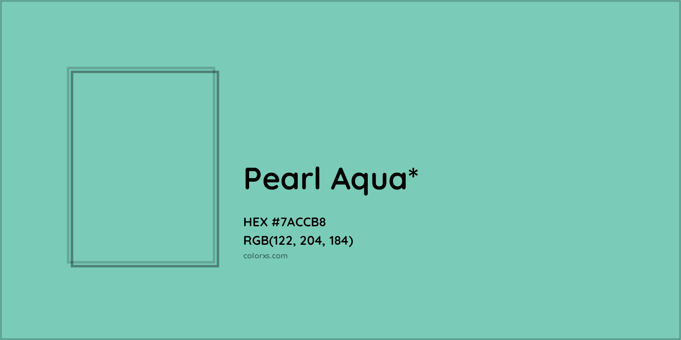 HEX #7ACCB8 Color Name, Color Code, Palettes, Similar Paints, Images