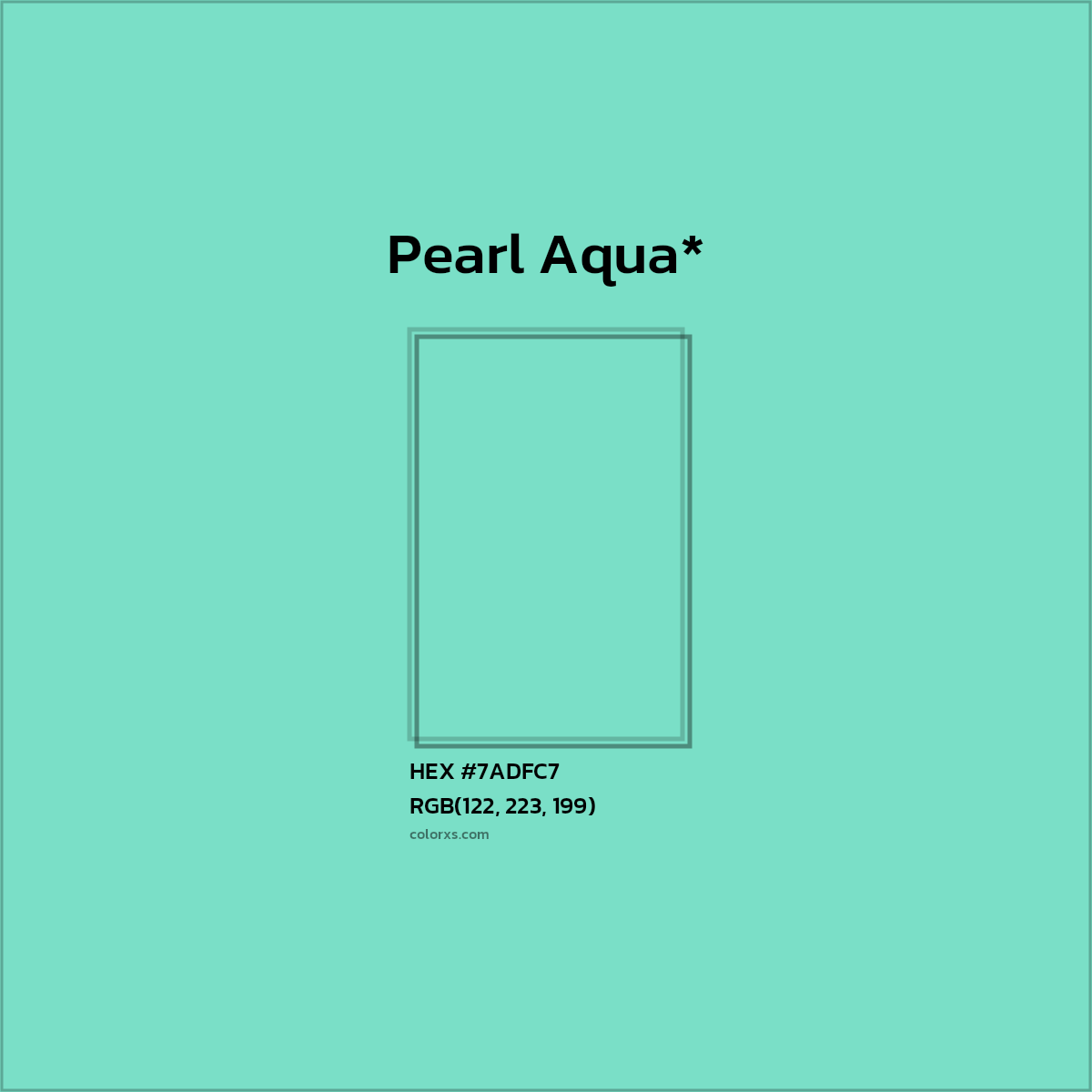 HEX #7ADFC7 Color Name, Color Code, Palettes, Similar Paints, Images