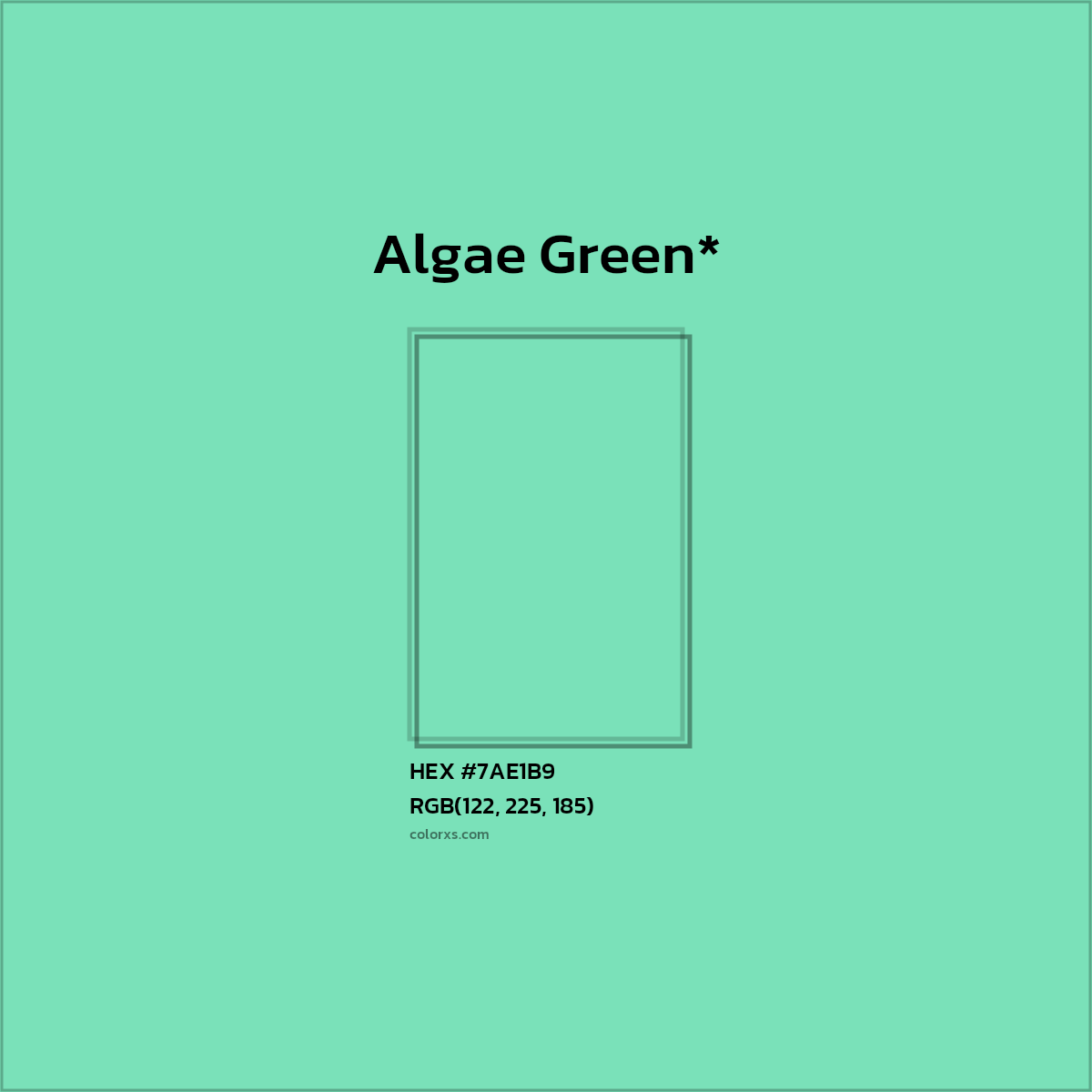 HEX #7AE1B9 Color Name, Color Code, Palettes, Similar Paints, Images