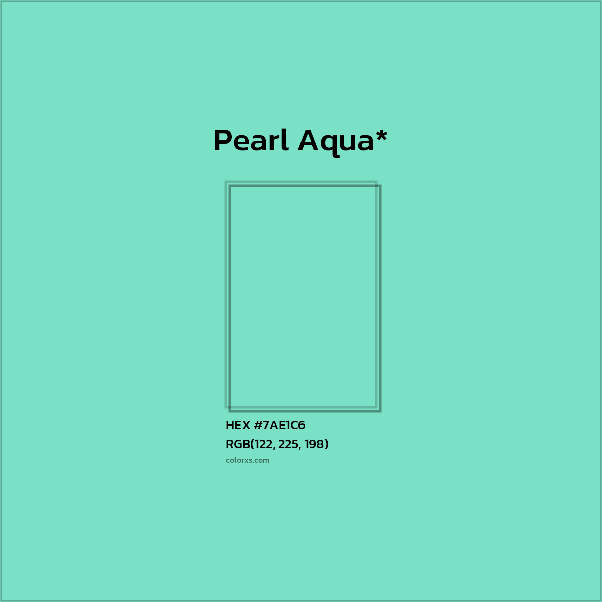 HEX #7AE1C6 Color Name, Color Code, Palettes, Similar Paints, Images