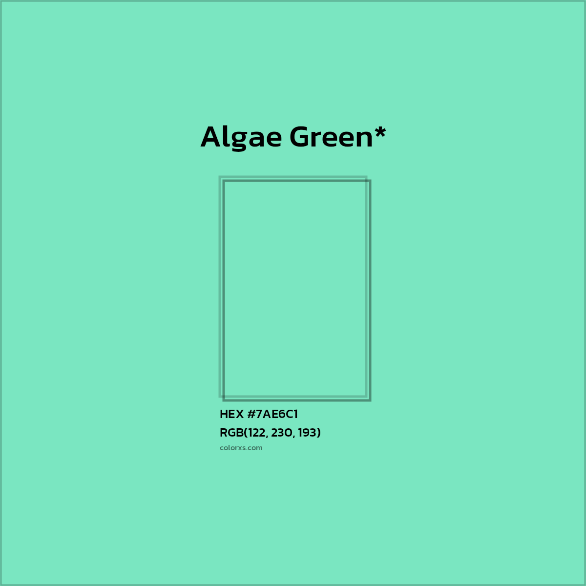 HEX #7AE6C1 Color Name, Color Code, Palettes, Similar Paints, Images