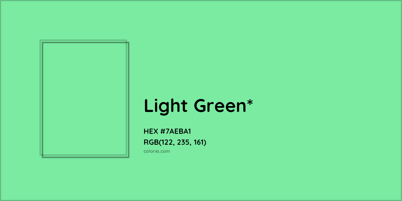 HEX #7AEBA1 Color Name, Color Code, Palettes, Similar Paints, Images