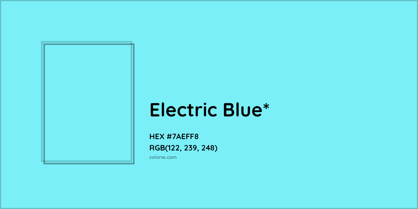 HEX #7AEFF8 Color Name, Color Code, Palettes, Similar Paints, Images