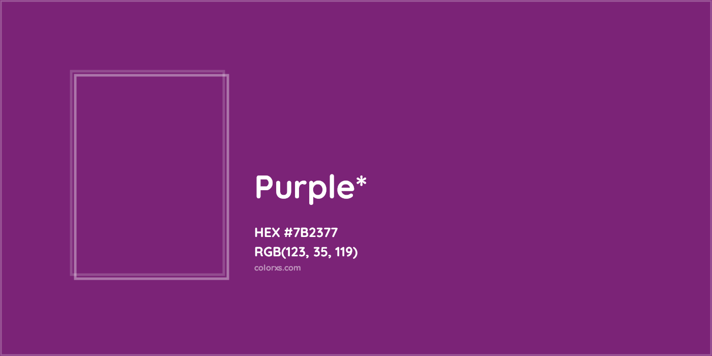HEX #7B2377 Color Name, Color Code, Palettes, Similar Paints, Images