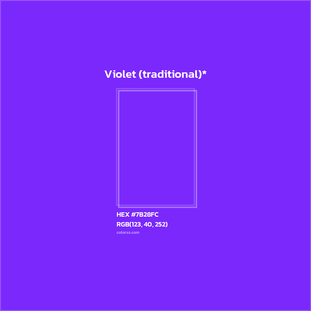 HEX #7B28FC Color Name, Color Code, Palettes, Similar Paints, Images