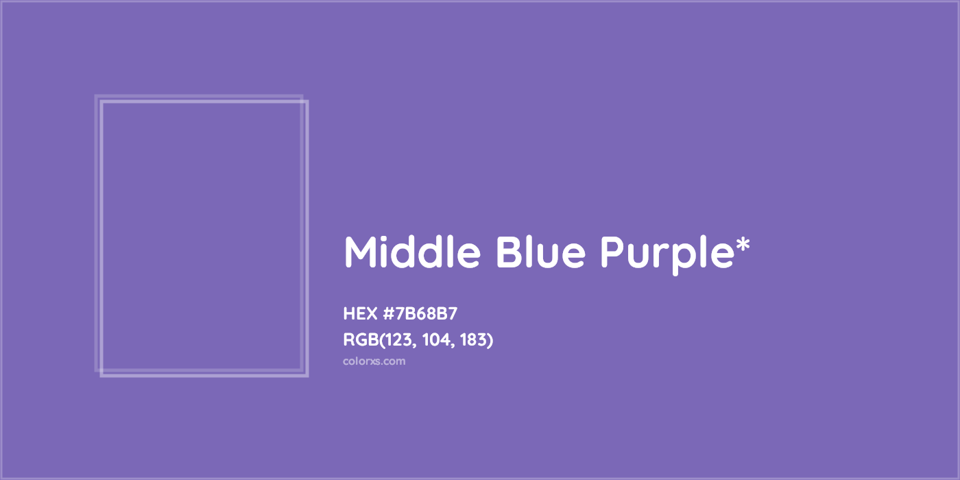 HEX #7B68B7 Color Name, Color Code, Palettes, Similar Paints, Images
