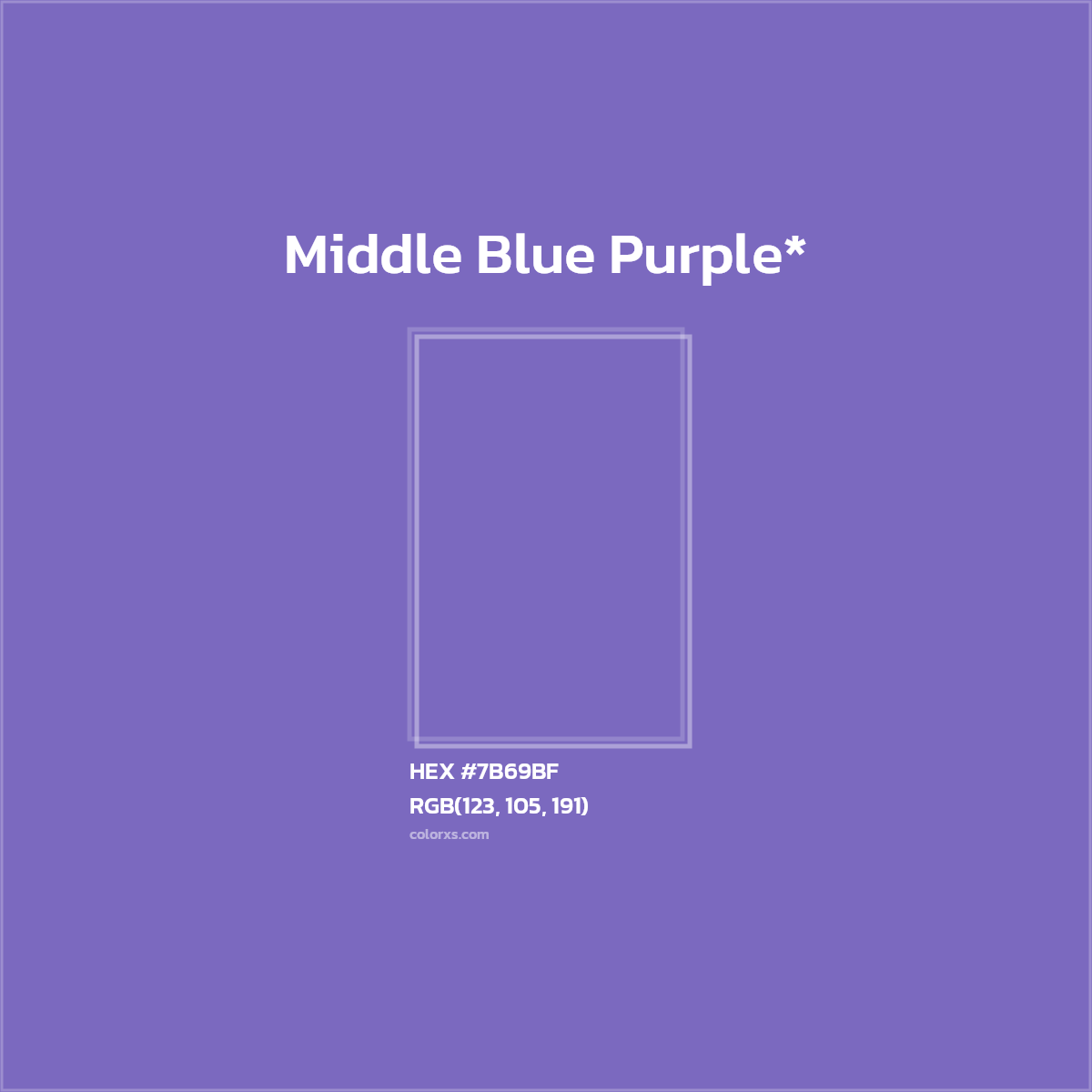 HEX #7B69BF Color Name, Color Code, Palettes, Similar Paints, Images