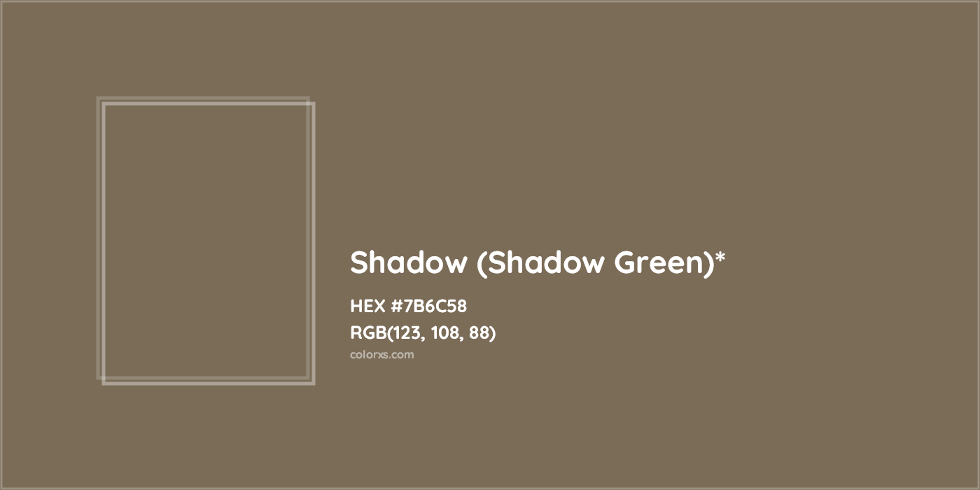HEX #7B6C58 Color Name, Color Code, Palettes, Similar Paints, Images