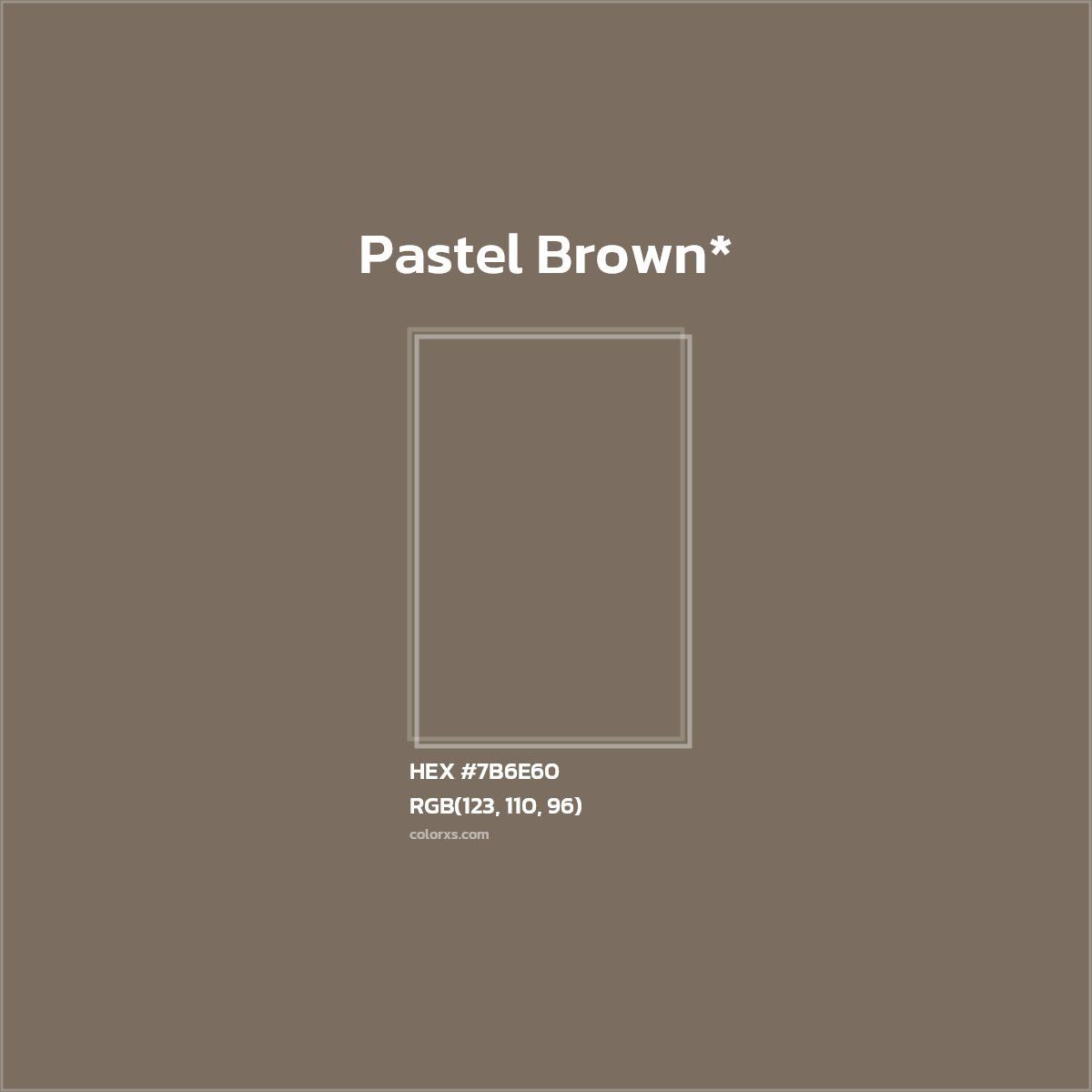 HEX #7B6E60 Color Name, Color Code, Palettes, Similar Paints, Images
