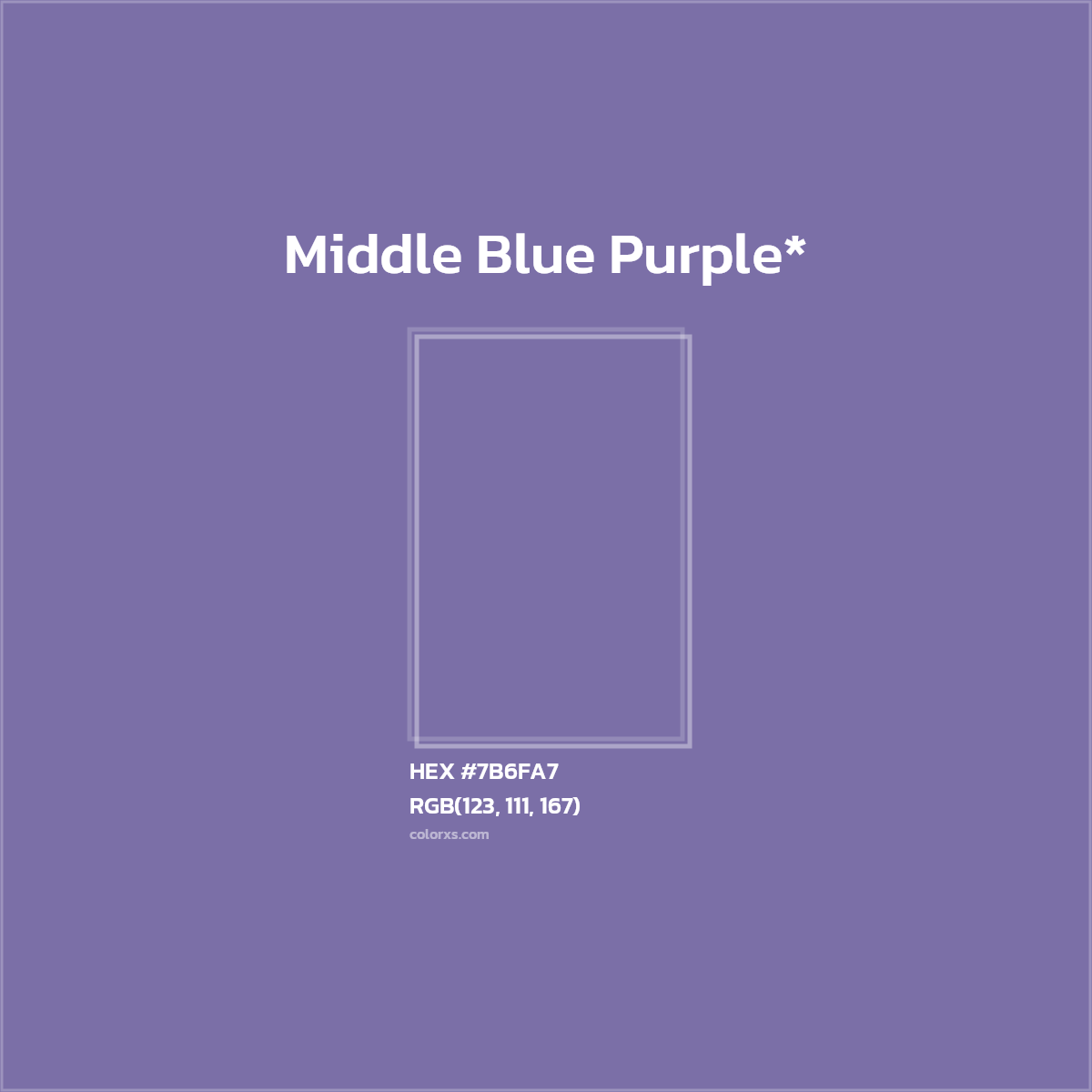 HEX #7B6FA7 Color Name, Color Code, Palettes, Similar Paints, Images