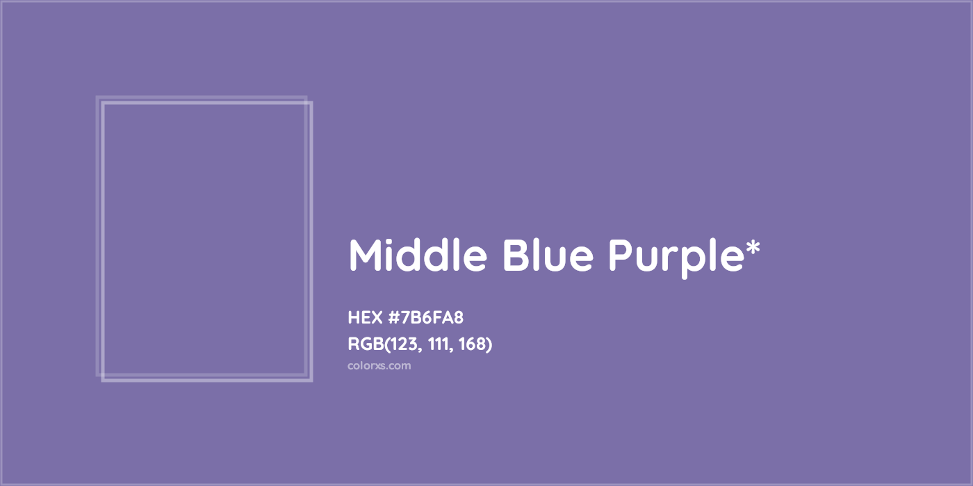 HEX #7B6FA8 Color Name, Color Code, Palettes, Similar Paints, Images