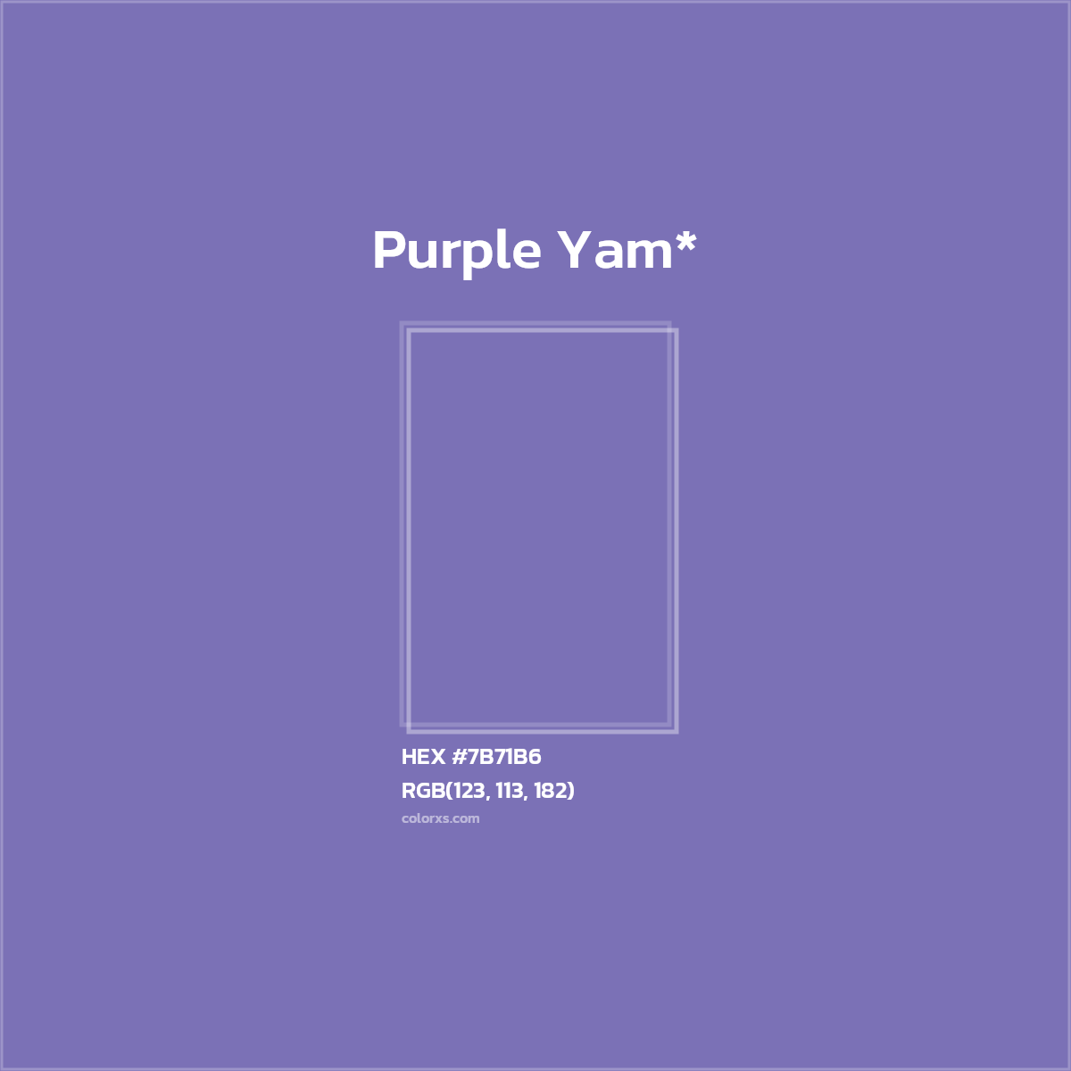 HEX #7B71B6 Color Name, Color Code, Palettes, Similar Paints, Images