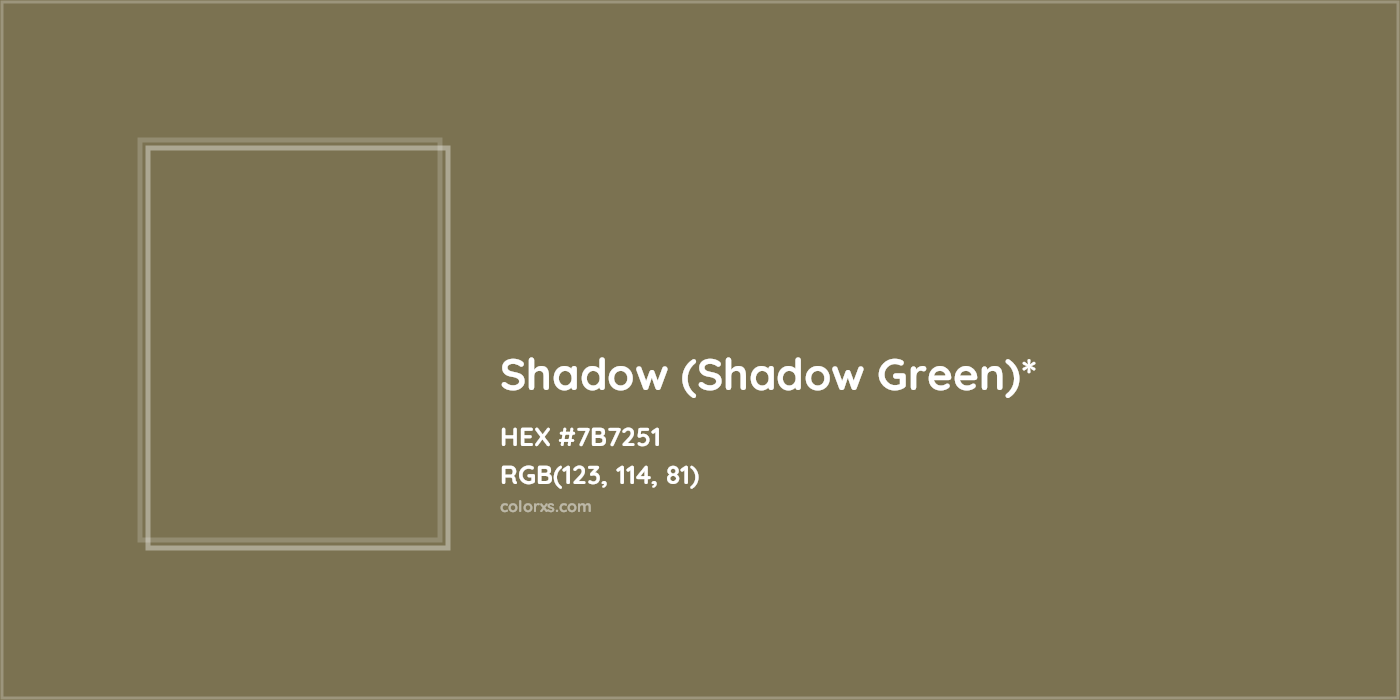 HEX #7B7251 Color Name, Color Code, Palettes, Similar Paints, Images