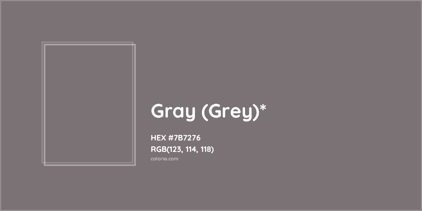 HEX #7B7276 Color Name, Color Code, Palettes, Similar Paints, Images