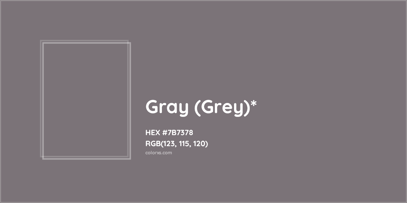 HEX #7B7378 Color Name, Color Code, Palettes, Similar Paints, Images