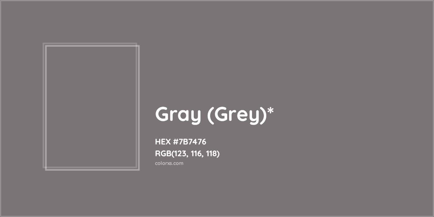 HEX #7B7476 Color Name, Color Code, Palettes, Similar Paints, Images