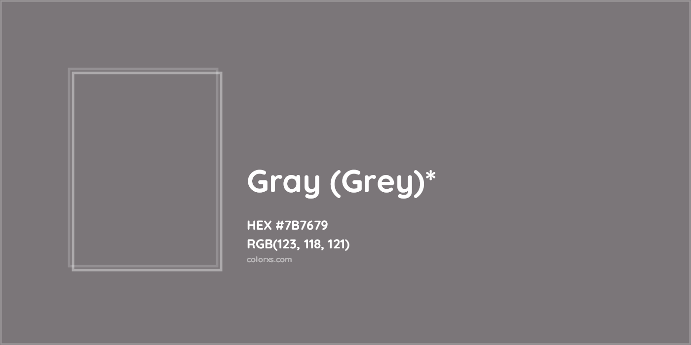 HEX #7B7679 Color Name, Color Code, Palettes, Similar Paints, Images