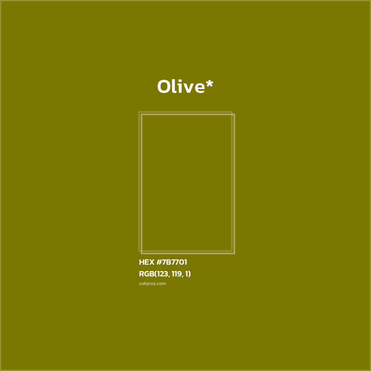 HEX #7B7701 Color Name, Color Code, Palettes, Similar Paints, Images