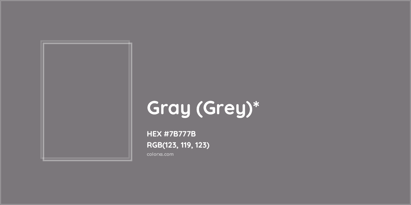 HEX #7B777B Color Name, Color Code, Palettes, Similar Paints, Images
