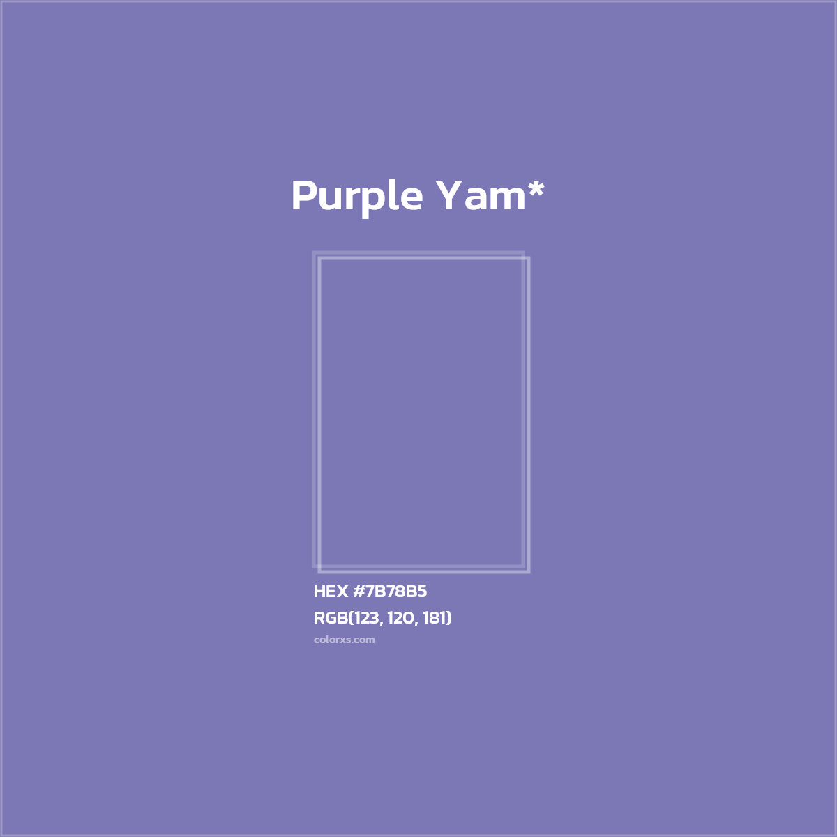 HEX #7B78B5 Color Name, Color Code, Palettes, Similar Paints, Images