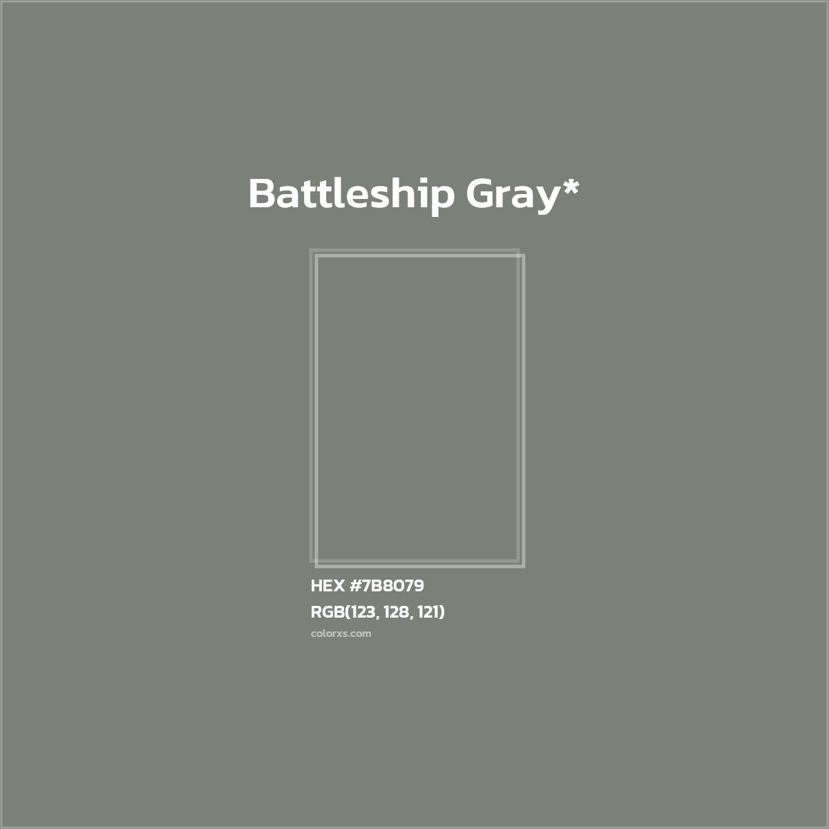 HEX #7B8079 Color Name, Color Code, Palettes, Similar Paints, Images