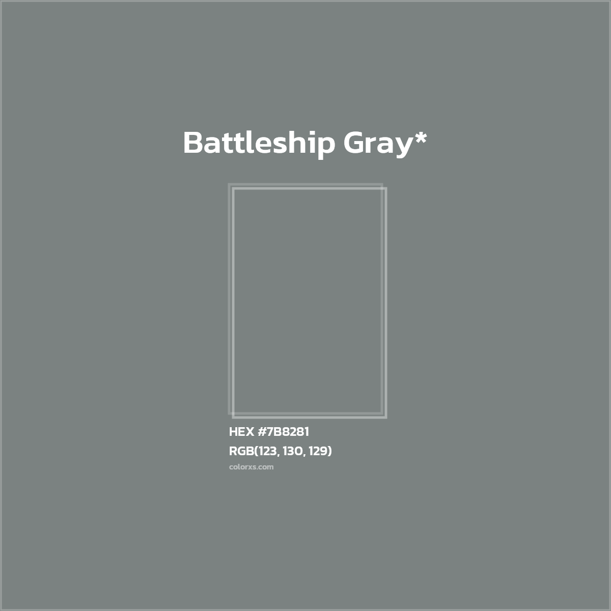 HEX #7B8281 Color Name, Color Code, Palettes, Similar Paints, Images