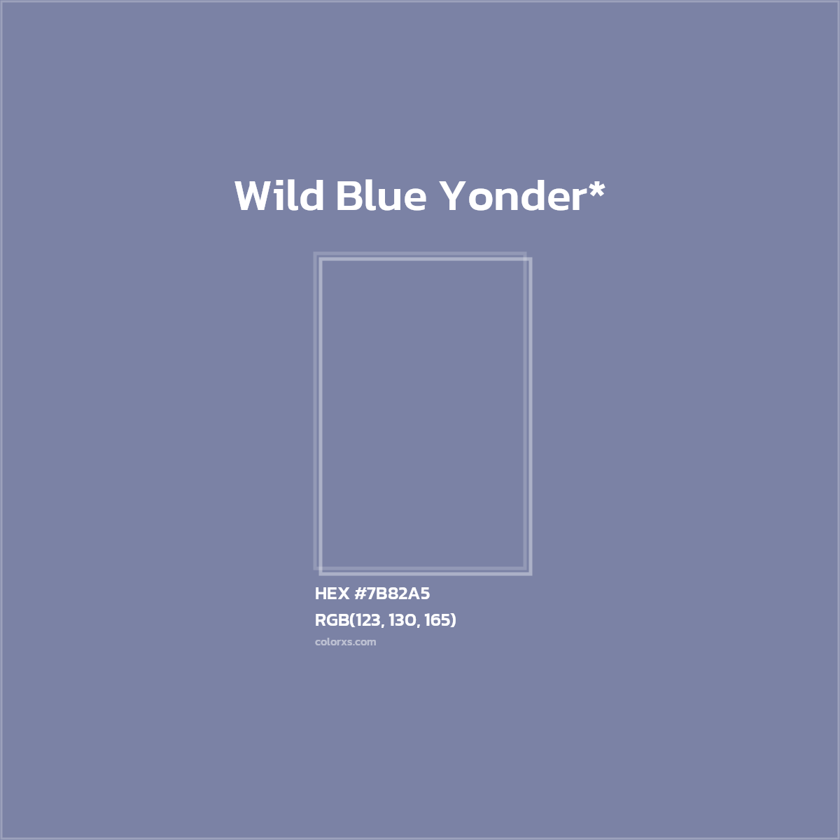 HEX #7B82A5 Color Name, Color Code, Palettes, Similar Paints, Images