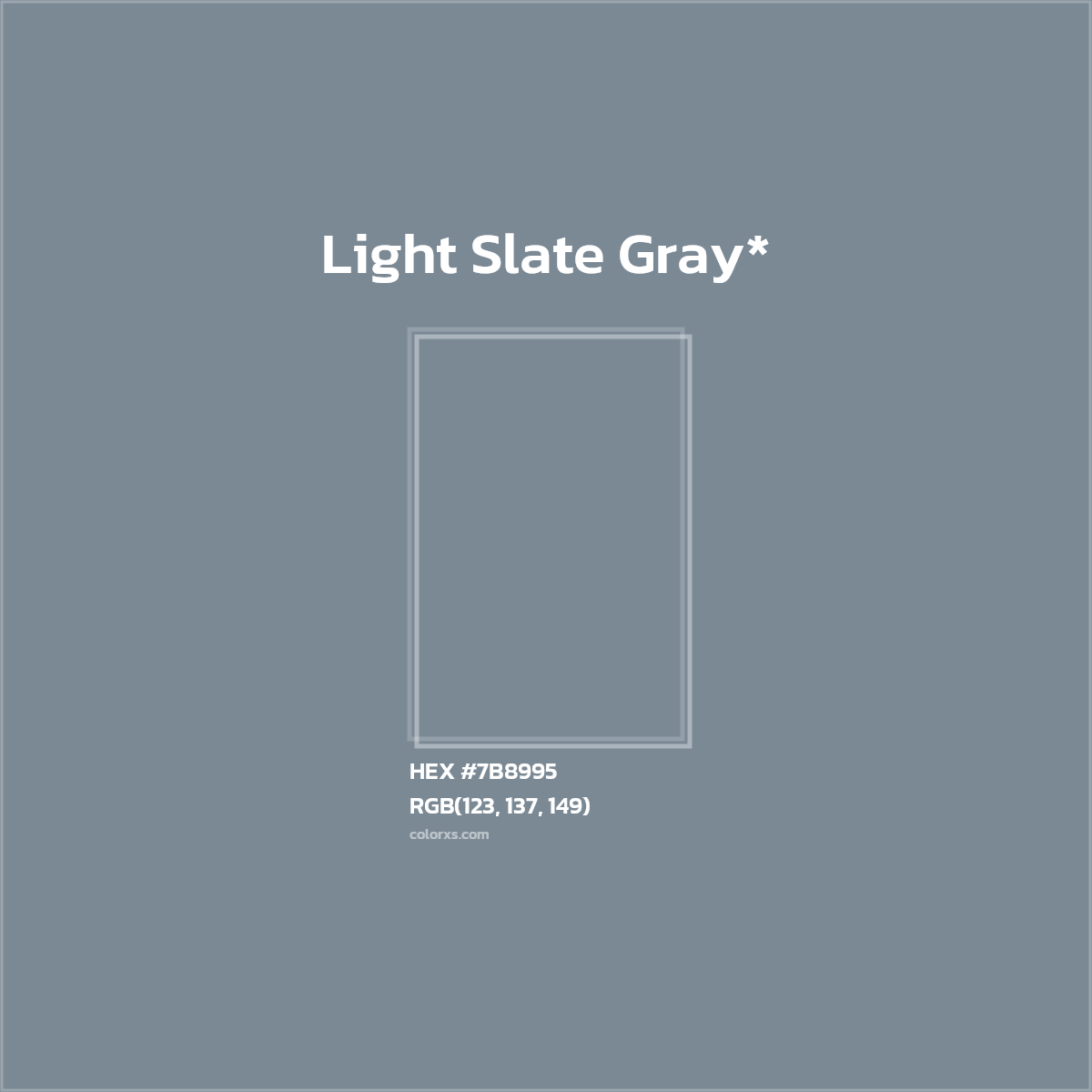 HEX #7B8995 Color Name, Color Code, Palettes, Similar Paints, Images