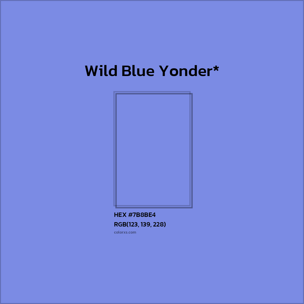 HEX #7B8BE4 Color Name, Color Code, Palettes, Similar Paints, Images