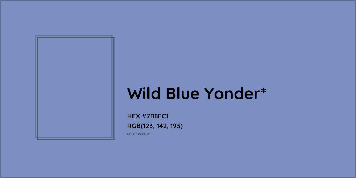 HEX #7B8EC1 Color Name, Color Code, Palettes, Similar Paints, Images