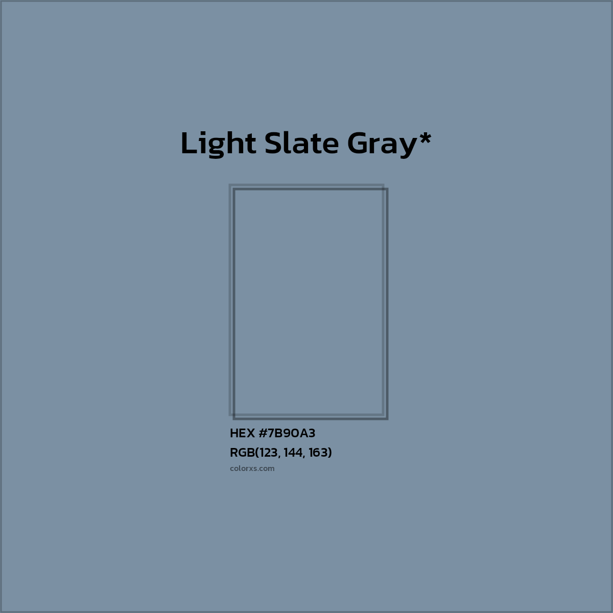 HEX #7B90A3 Color Name, Color Code, Palettes, Similar Paints, Images