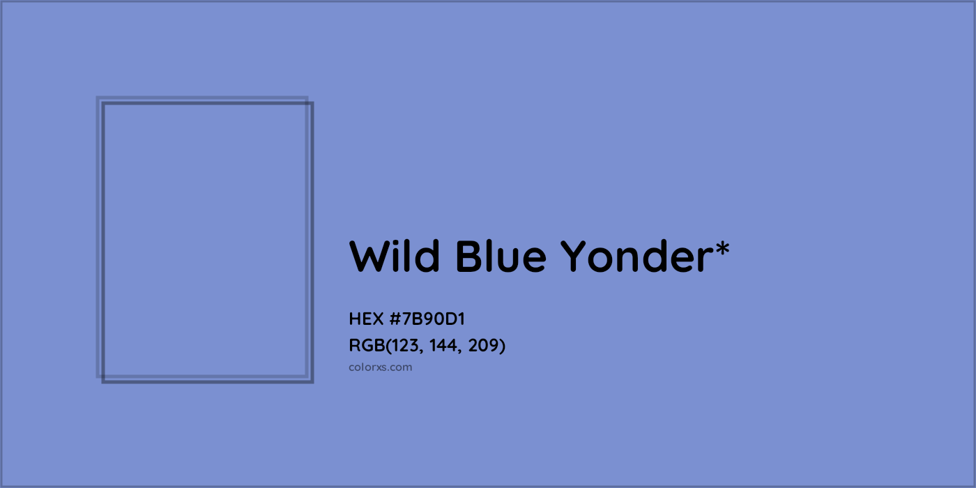 HEX #7B90D1 Color Name, Color Code, Palettes, Similar Paints, Images