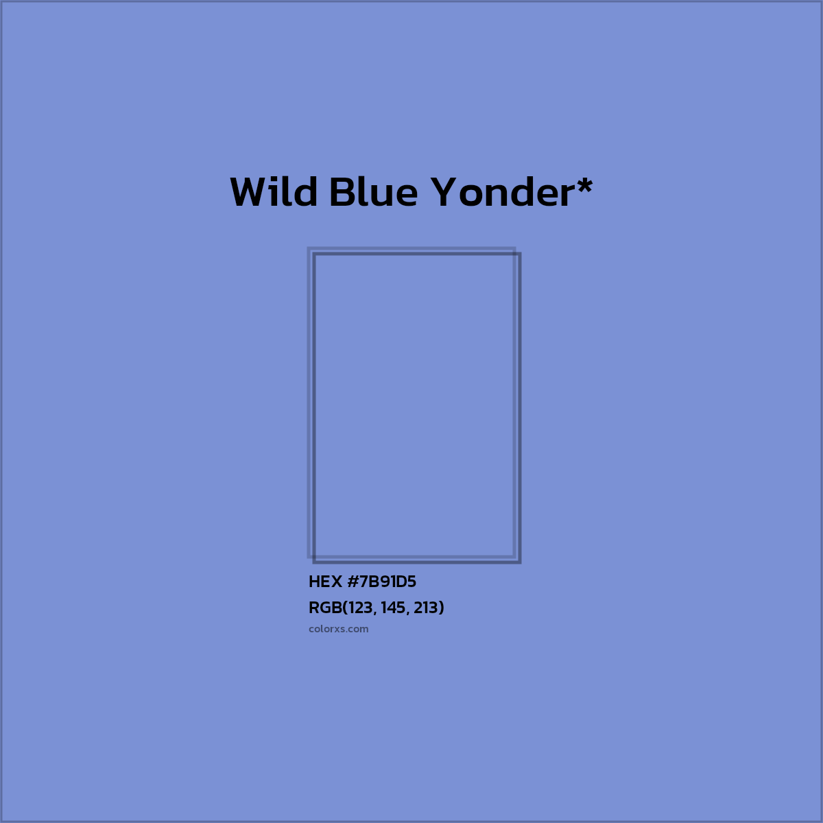 HEX #7B91D5 Color Name, Color Code, Palettes, Similar Paints, Images