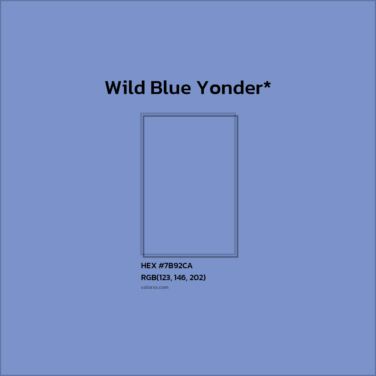 HEX #7B92CA Color Name, Color Code, Palettes, Similar Paints, Images