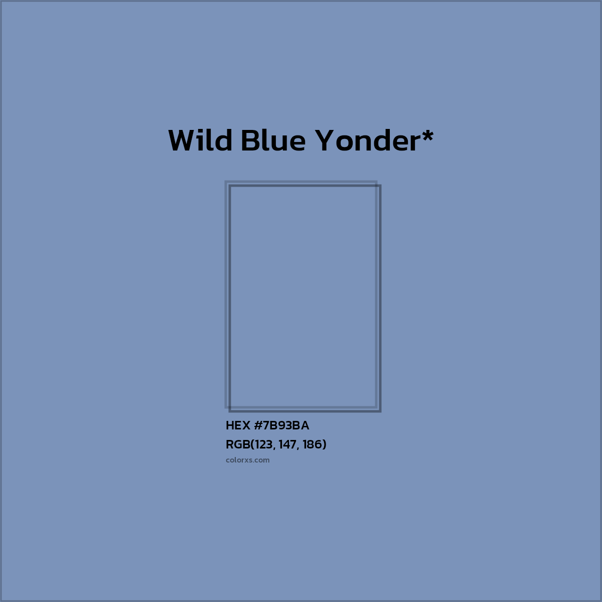 HEX #7B93BA Color Name, Color Code, Palettes, Similar Paints, Images