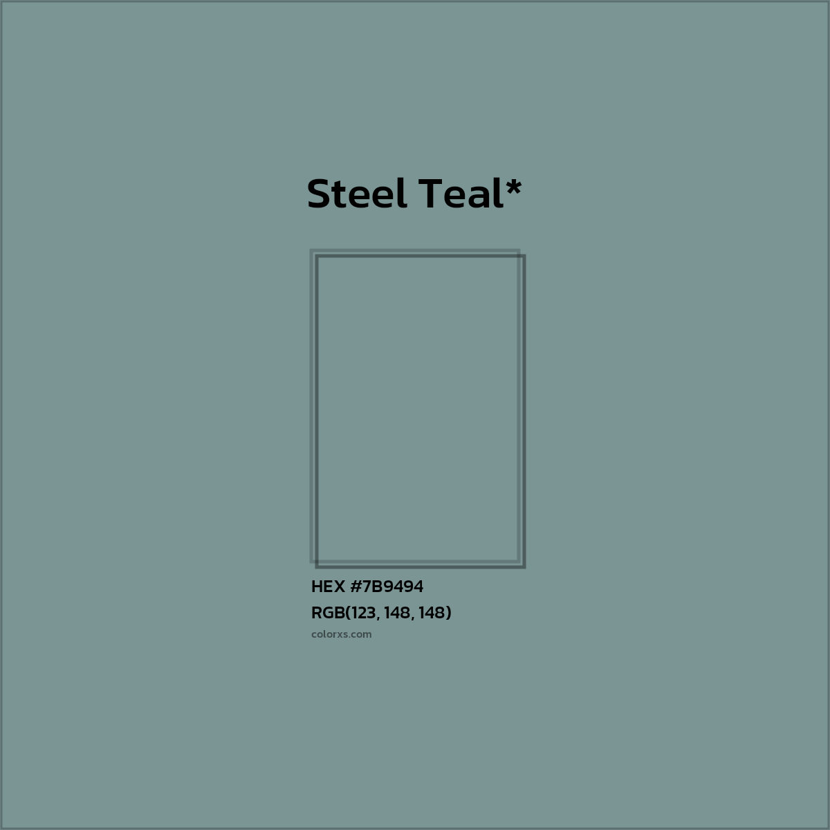 HEX #7B9494 Color Name, Color Code, Palettes, Similar Paints, Images