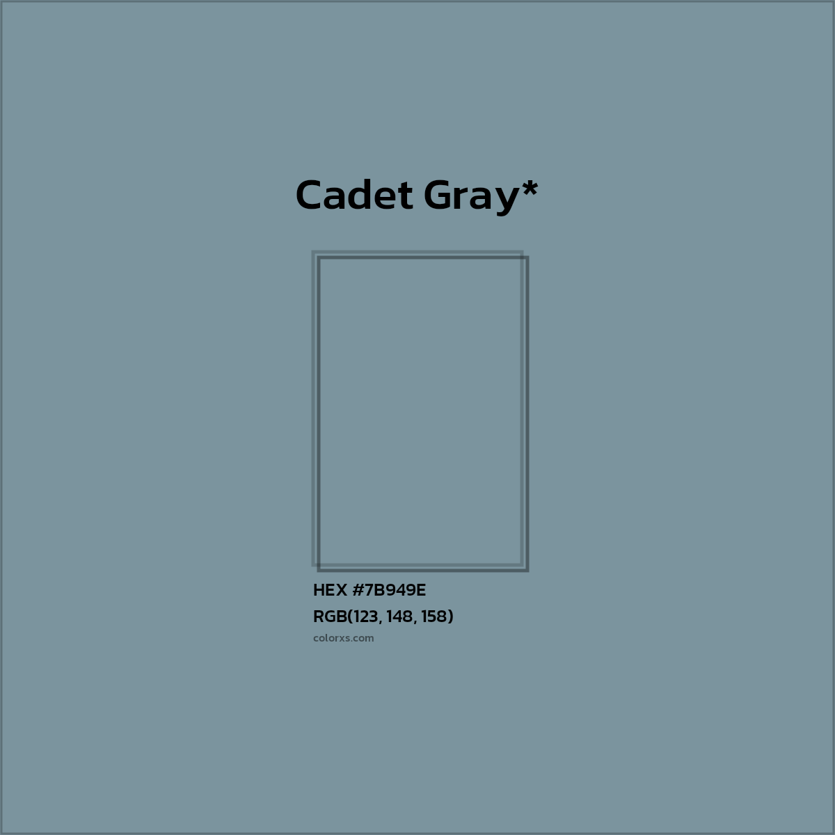 HEX #7B949E Color Name, Color Code, Palettes, Similar Paints, Images