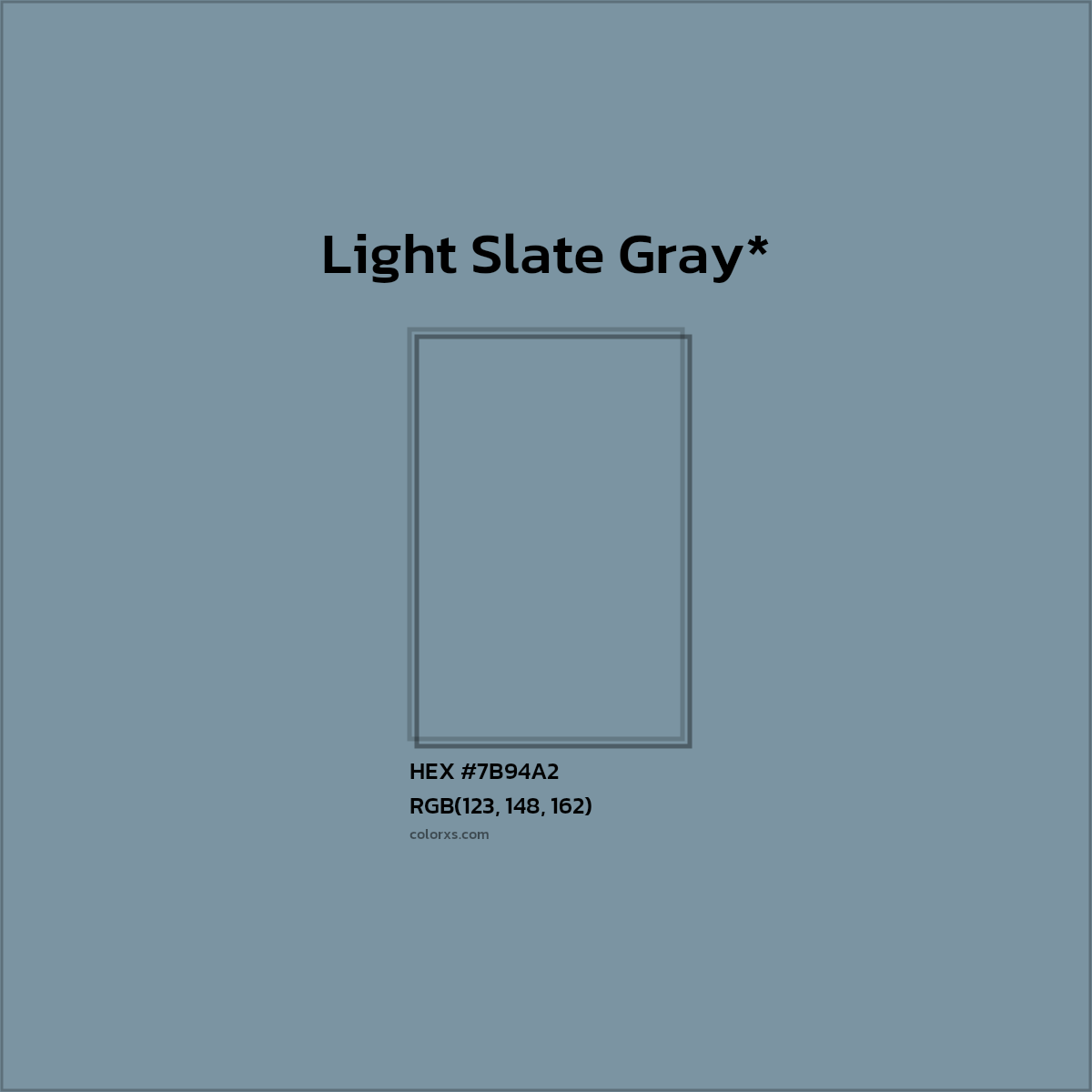 HEX #7B94A2 Color Name, Color Code, Palettes, Similar Paints, Images