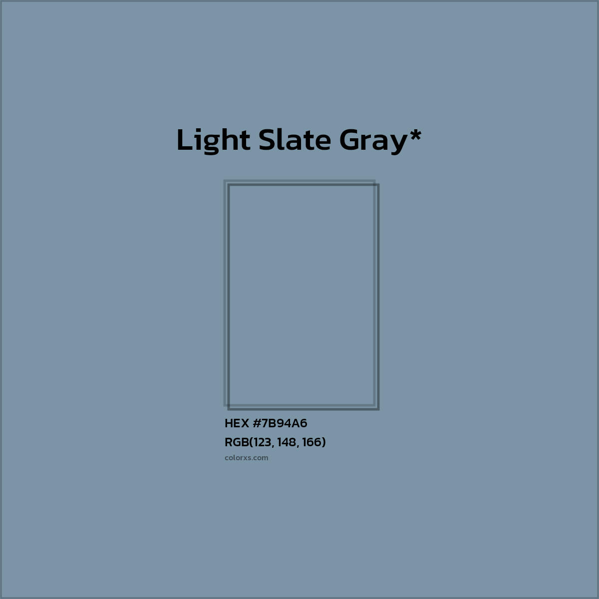 HEX #7B94A6 Color Name, Color Code, Palettes, Similar Paints, Images