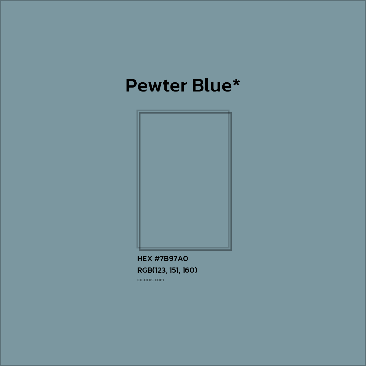 HEX #7B97A0 Color Name, Color Code, Palettes, Similar Paints, Images